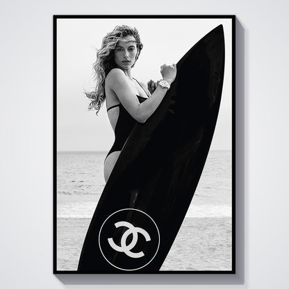 Flex Designs Poster Chanel Surfer 11 x 17" Home Goods - Designer  Poster