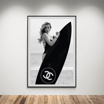 Flex Designs Poster Chanel Surfer 5 x 7" Home Goods - Designer  Poster