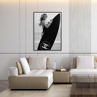 Flex Designs Poster Chanel Surfer 11 x 17" Home Goods - Designer  Poster