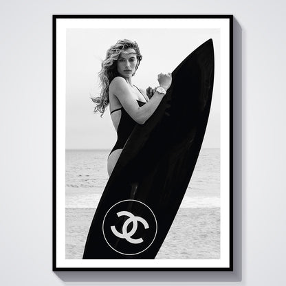 Flex Designs Poster Chanel Surfer 5 x 7" Home Goods - Designer  Poster