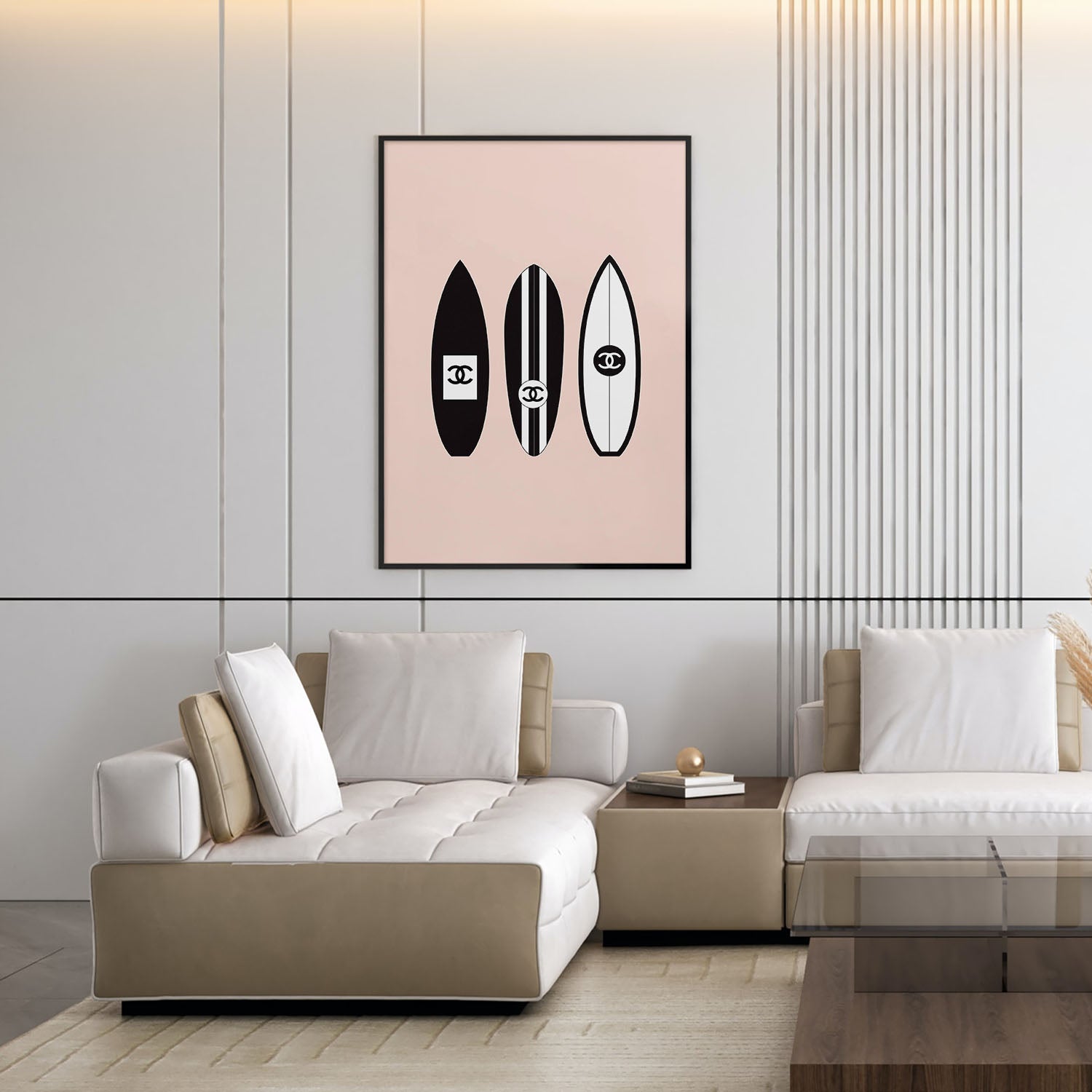 Flex Designs Poster Chanel Surfboard Trio 11 x 17" Home Goods - Designer  Poster