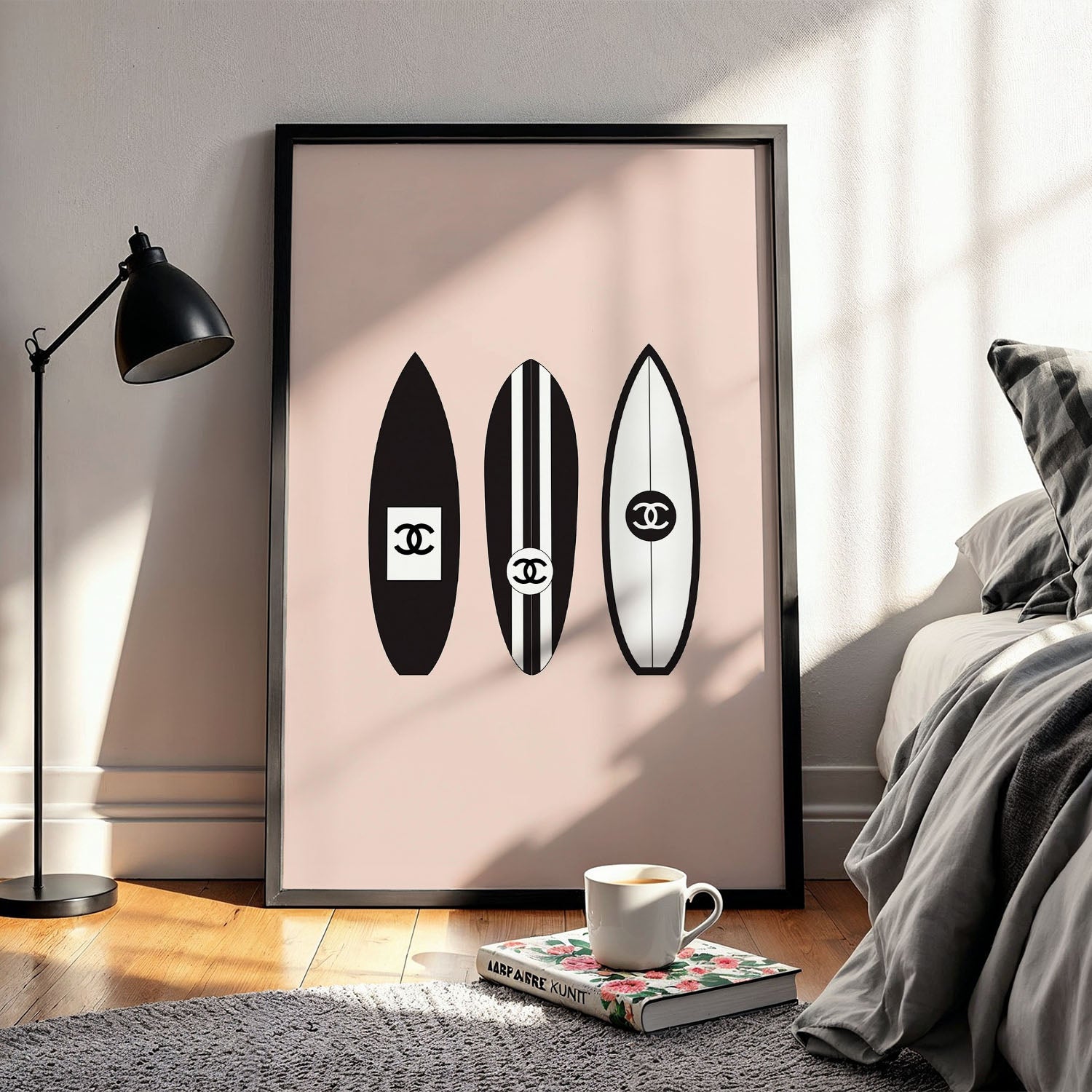 Flex Designs Poster Chanel Surfboard Trio 11 x 17" Home Goods - Designer  Poster