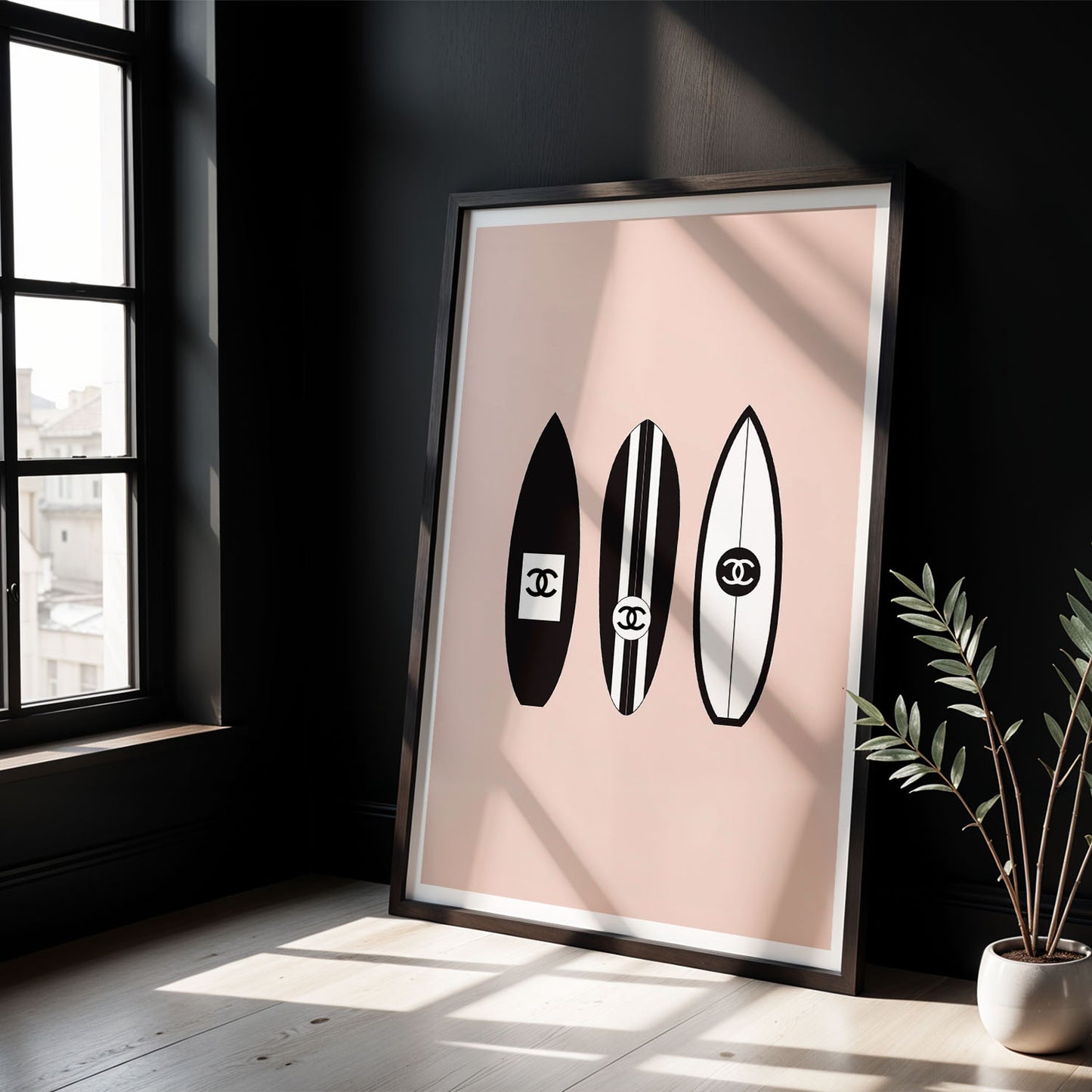 Flex Designs Poster Chanel Surfboard Trio 5 x 7" Home Goods - Designer  Poster