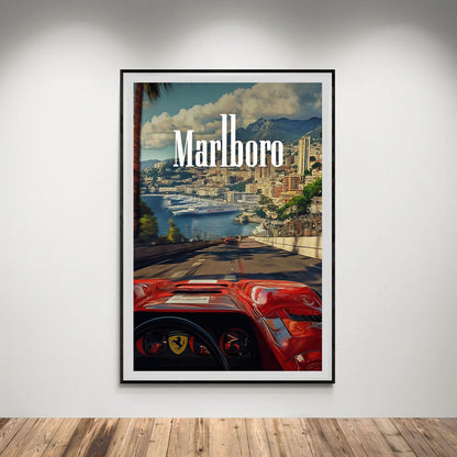 Flex Designs Poster Classic Ferrari Monaco 5 x 7" Home Goods - Sports  Poster