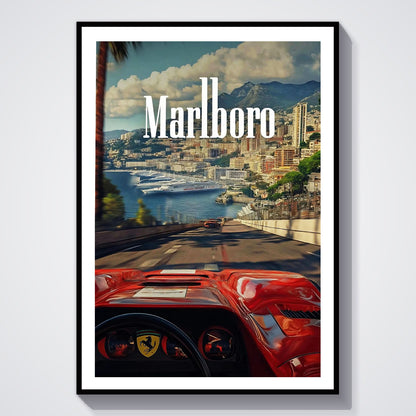 Flex Designs Poster Classic Ferrari Monaco 5 x 7" Home Goods - Sports  Poster