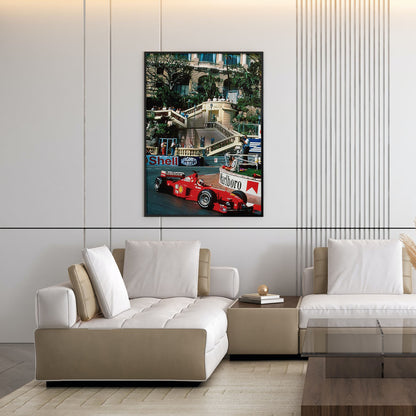 Flex Designs Poster Monaco Grand Prix Ferrari 11 x 17" Home Goods - Sports  Poster