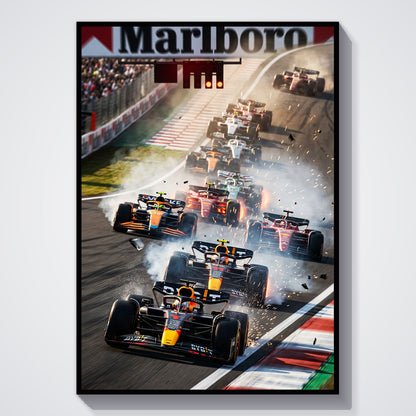 Flex Designs Poster Classic Formula One Race 11 x 17" Home Goods - Sports  Poster