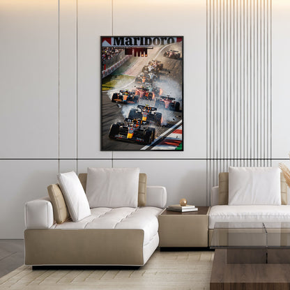 Flex Designs Poster Classic Formula One Race 11 x 17" Home Goods - Sports  Poster