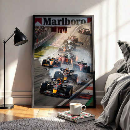 Flex Designs Poster Classic Formula One Race 11 x 17" Home Goods - Sports  Poster