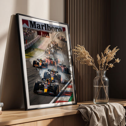 Flex Designs Poster Classic Formula One Race 11 x 17" Home Goods - Sports  Poster