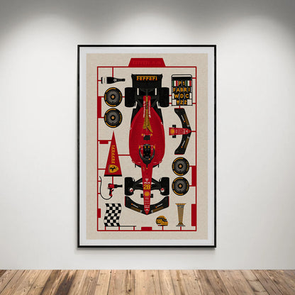 Flex Designs Poster Formula One Car 5 x 7" Home Goods - Sports  Poster