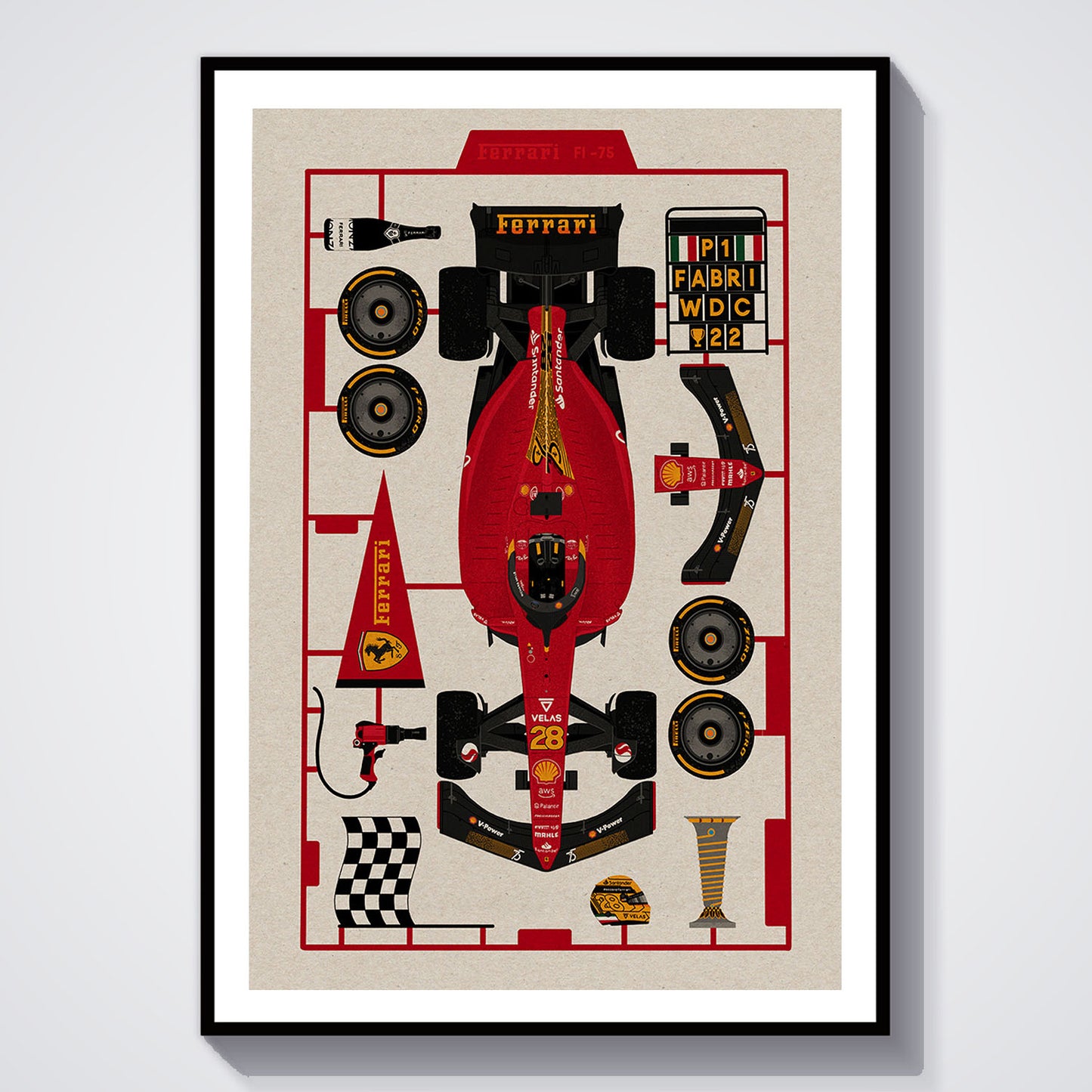 Flex Designs Poster Formula One Car 5 x 7" Home Goods - Sports  Poster
