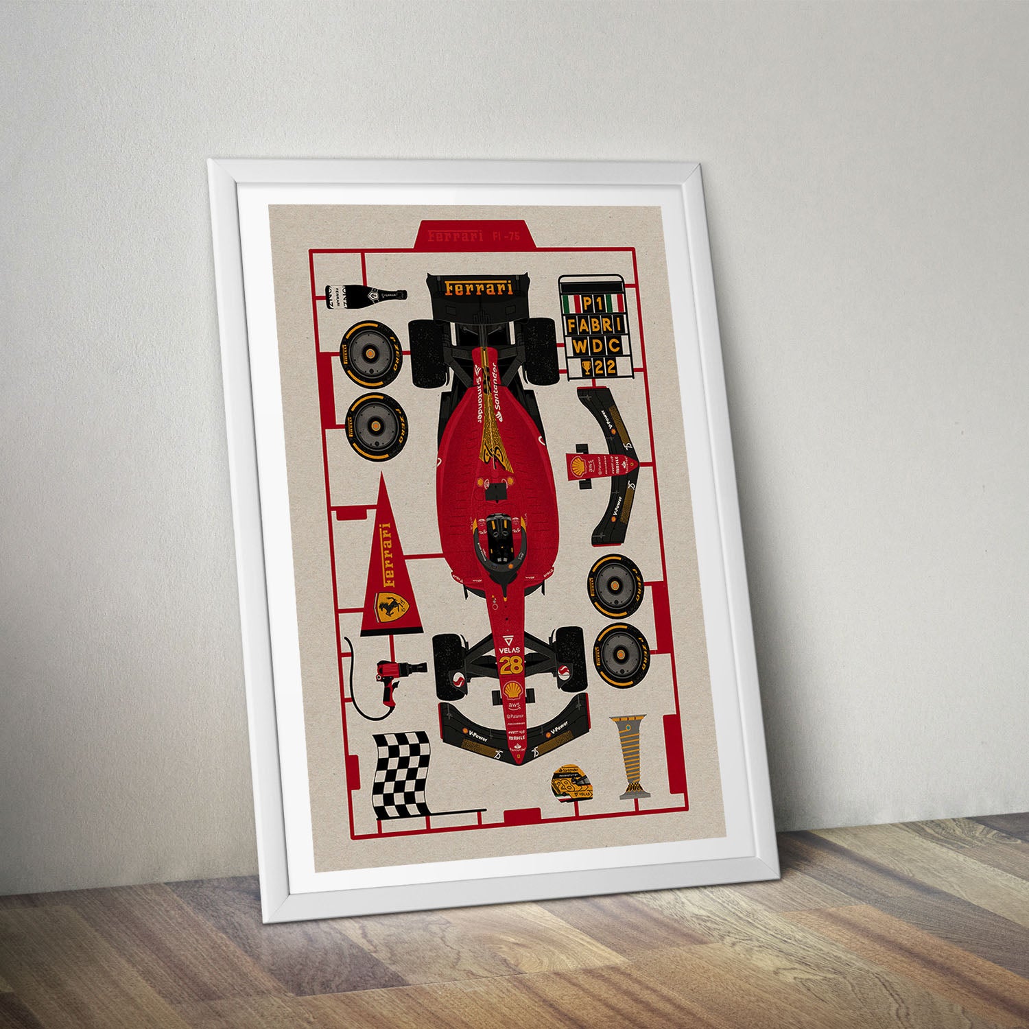 Flex Designs Poster Formula One Car 5 x 7" Home Goods - Sports  Poster