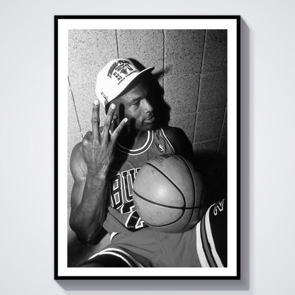 Flex Designs Poster Vintage Michael Jordan Celebration 5 x 7" Home Goods - Sports  Poster