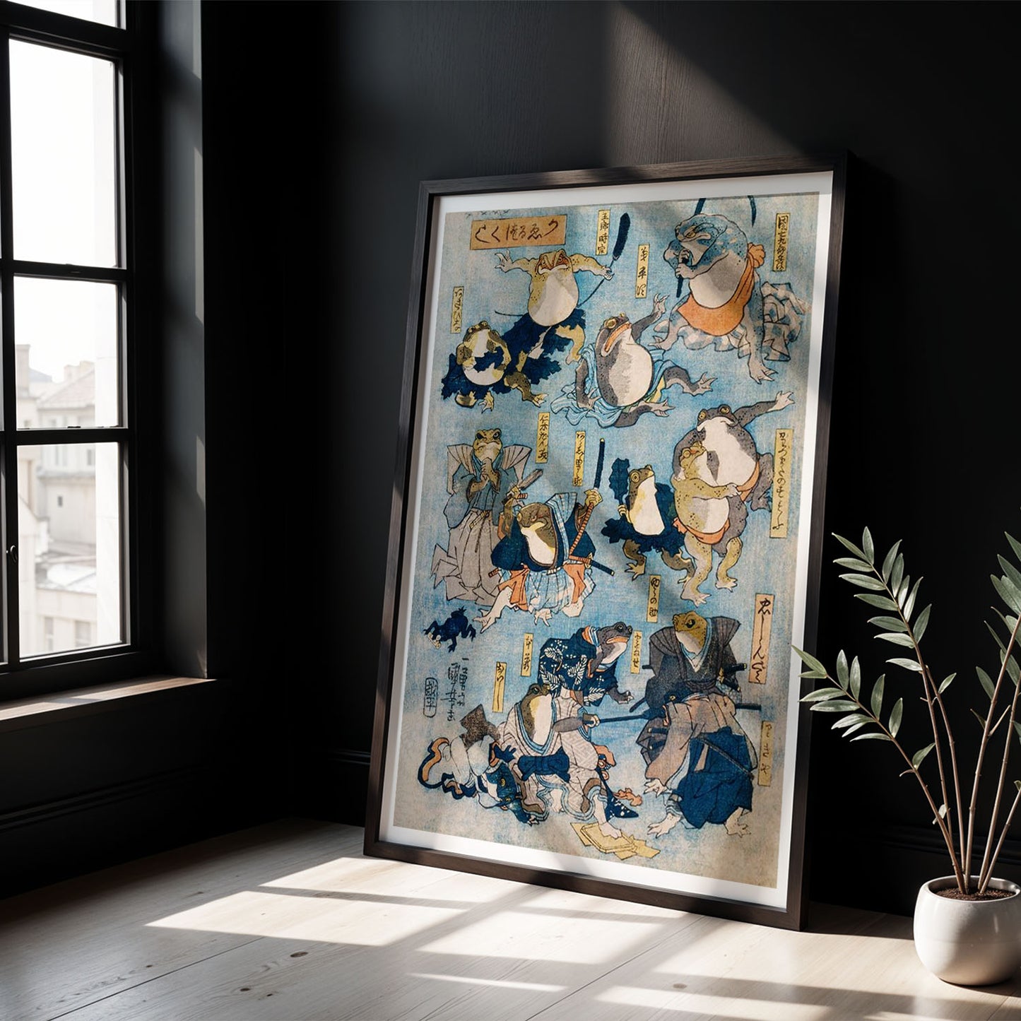 Flex Designs Poster Samurai Frogs by Utagawa Kuniyoshi 5 x 7" Home Goods - Artist Artwork  Poster