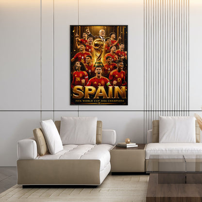 Flex Designs Poster Spain FIFA World Champions 2026 11 x 17" Home Goods - Sports  Poster