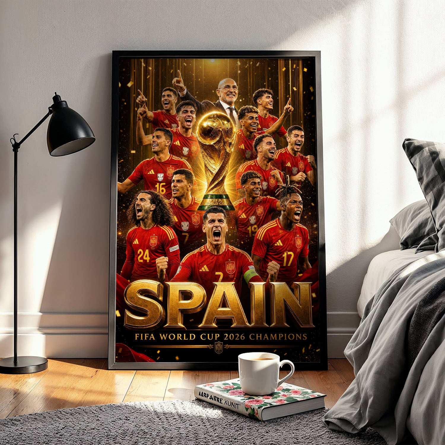 Flex Designs Poster Spain FIFA World Champions 2026 11 x 17" Home Goods - Sports  Poster