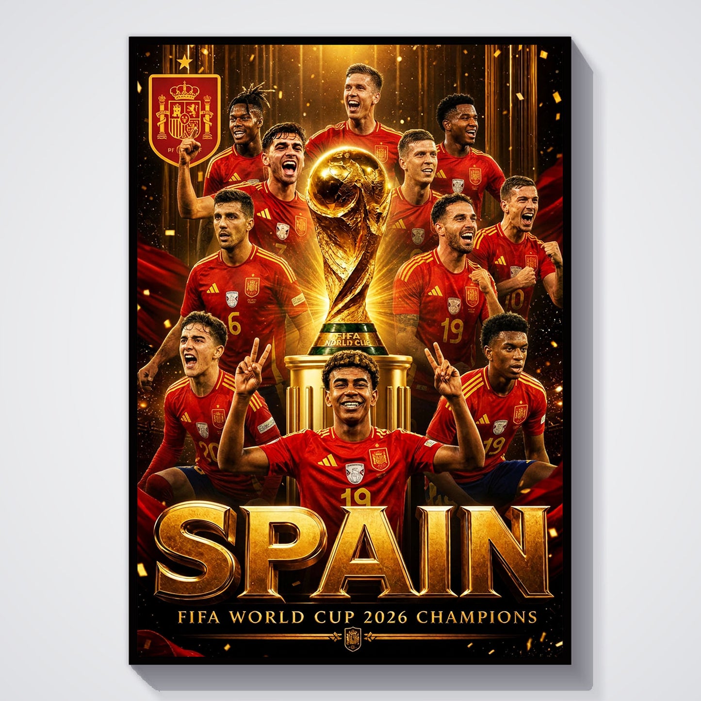 Flex Designs Poster Lamine Yamal Spain FIFA Champions 2026 11 x 17" Home Goods - Sports  Poster