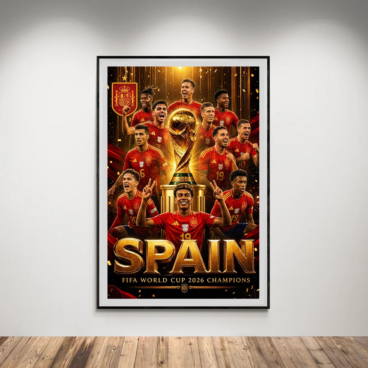 Flex Designs Poster Lamine Yamal Spain FIFA Champions 2026 5 x 7" Home Goods - Sports  Poster