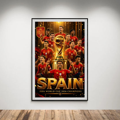 Flex Designs Poster Lamine Yamal Spain FIFA Champions 2026 5 x 7" Home Goods - Sports  Poster