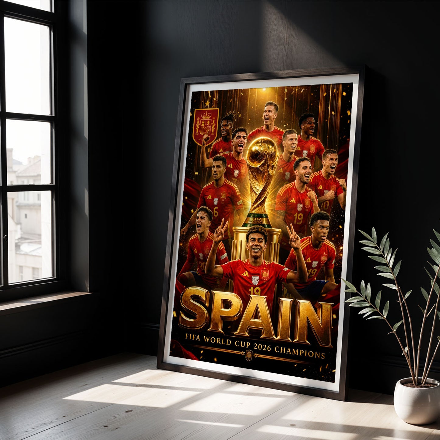 Flex Designs Poster Lamine Yamal Spain FIFA Champions 2026 5 x 7" Home Goods - Sports  Poster