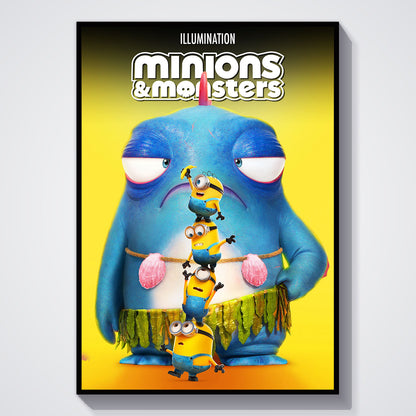 Flex Designs Poster Minions & Monsters Theatrical 11 x 17" Home Goods - Movie 2026 Movie Poster