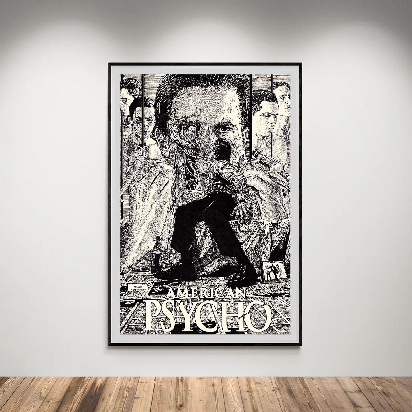 Flex Designs Poster American Psycho Cartoon 5 x 7" Home Goods - Movie 2000 Movie Poster