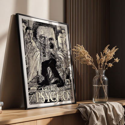 Flex Designs Poster American Psycho Cartoon 11 x 17" Home Goods - Movie 2000 Movie Poster