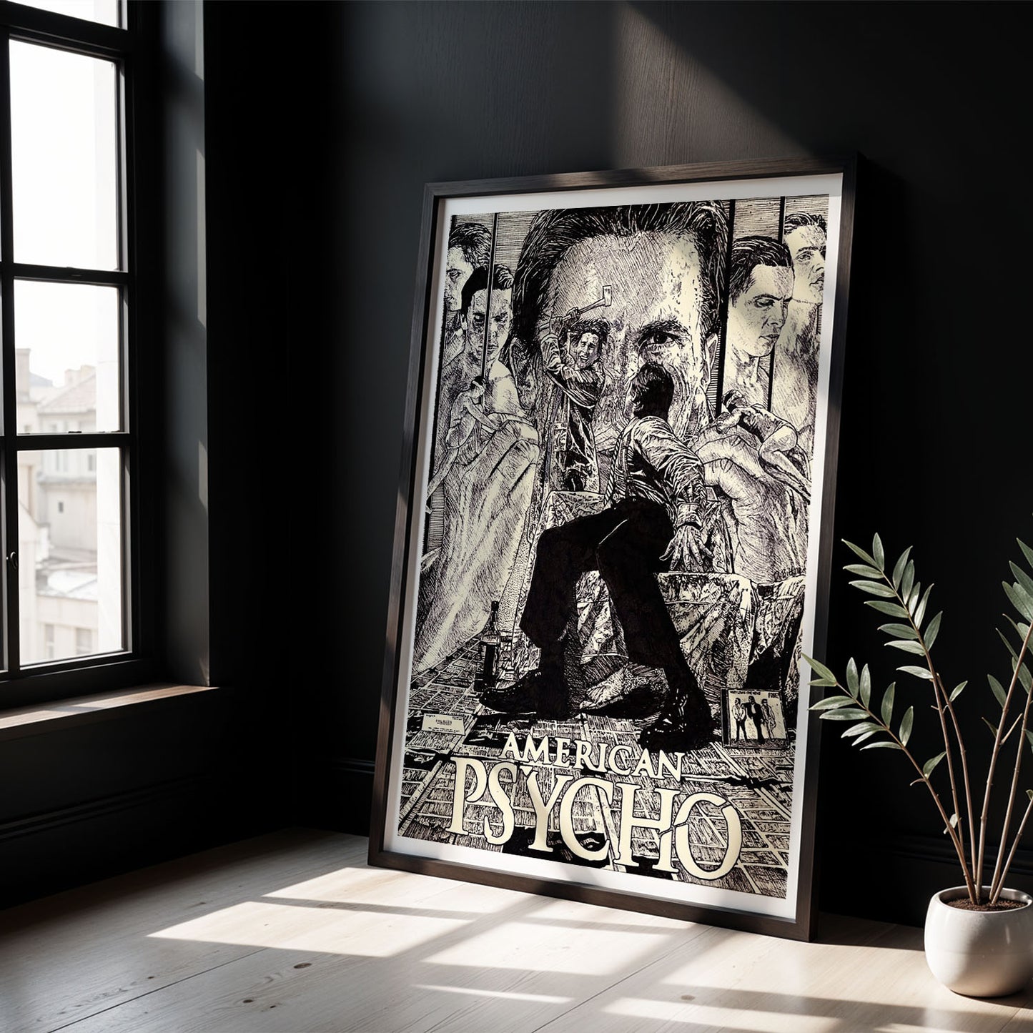 Flex Designs Poster American Psycho Cartoon 5 x 7" Home Goods - Movie 2000 Movie Poster
