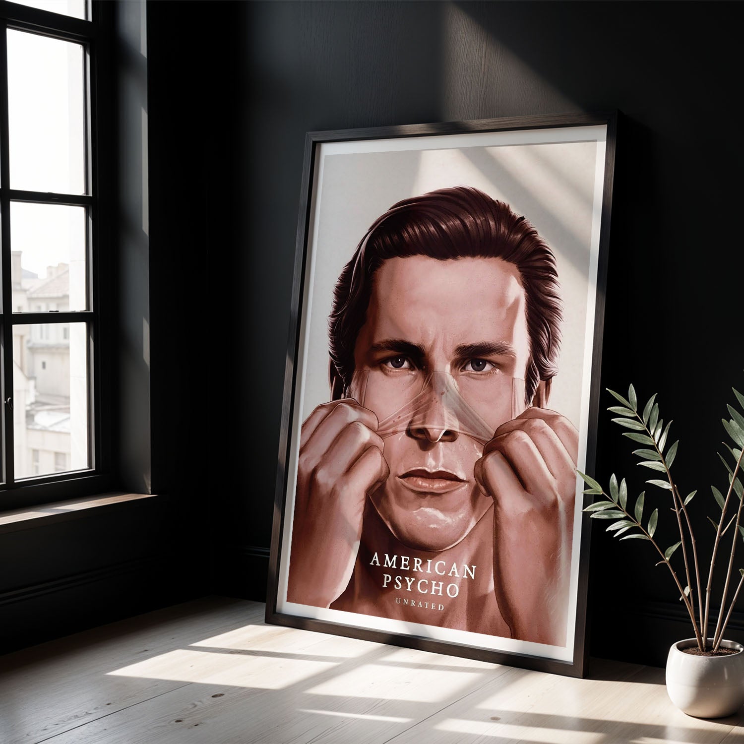 Flex Designs Poster American Psycho Drawing 5 x 7" Home Goods - Movie 2000 Movie Poster