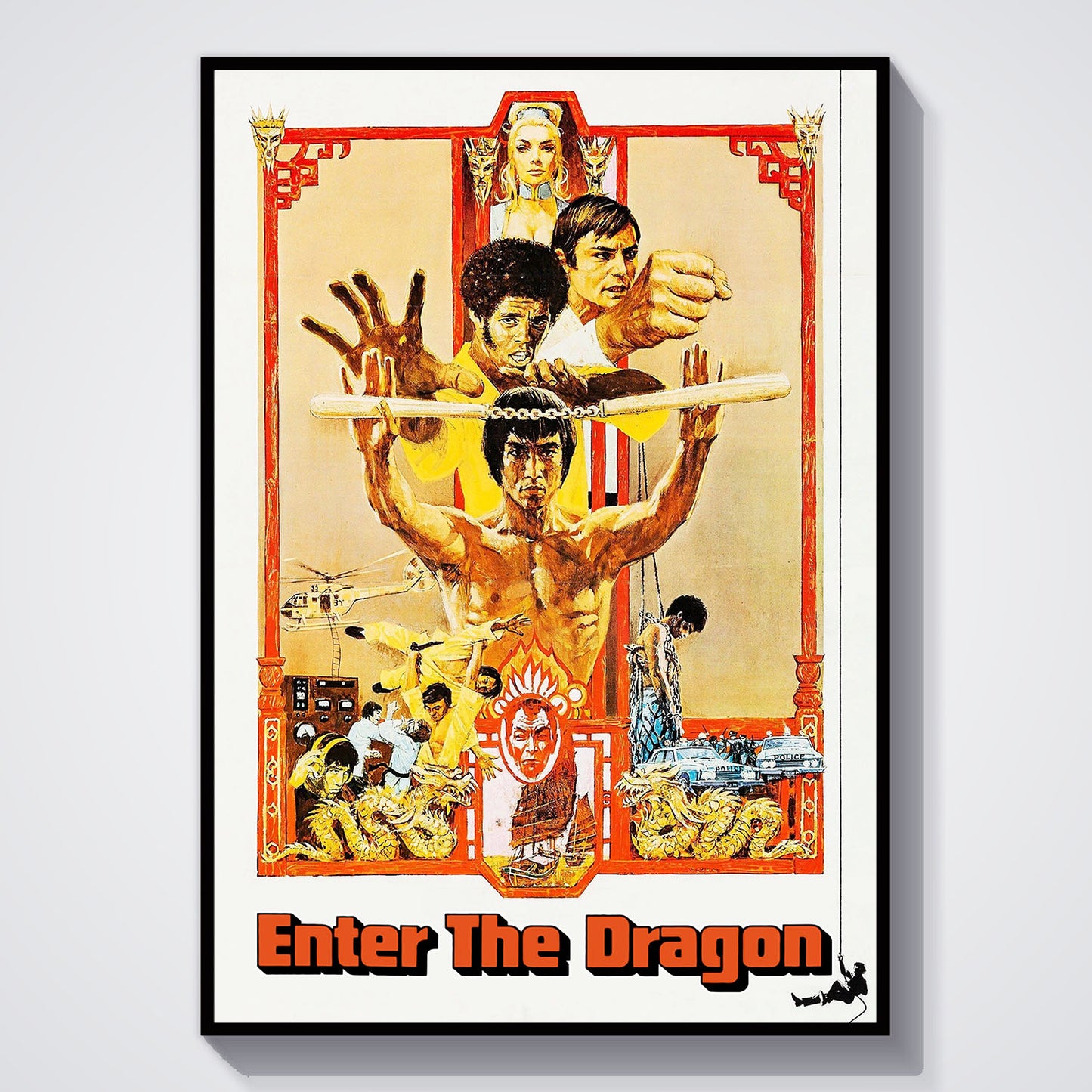 Flex Designs Poster Enter the Dragon Cartoon 11 x 17" Home Goods - Movie 1973 Movie Poster