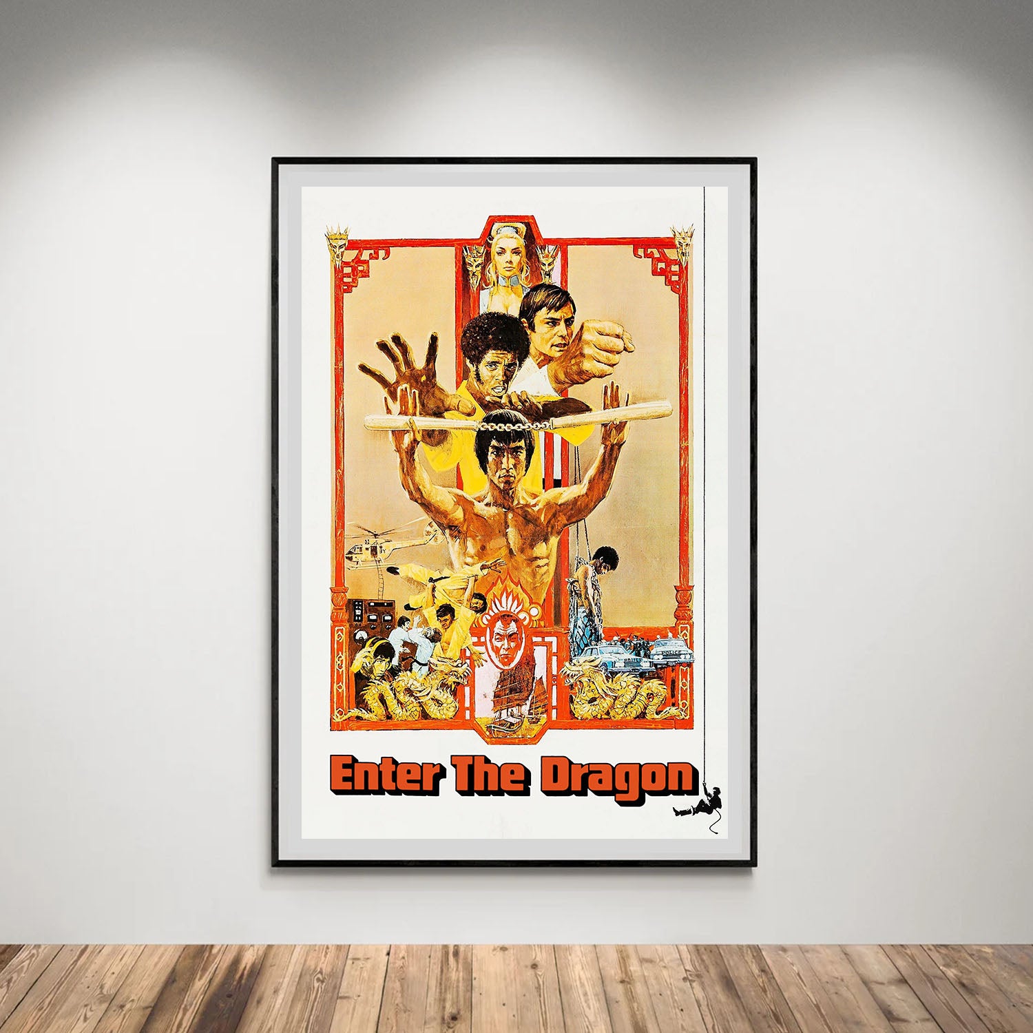 Flex Designs Poster Enter the Dragon Cartoon 5 x 7" Home Goods - Movie 1973 Movie Poster