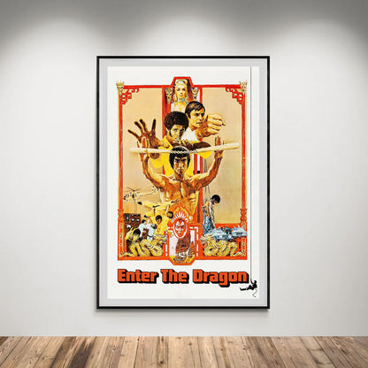 Flex Designs Poster Enter the Dragon Cartoon 5 x 7" Home Goods - Movie 1973 Movie Poster