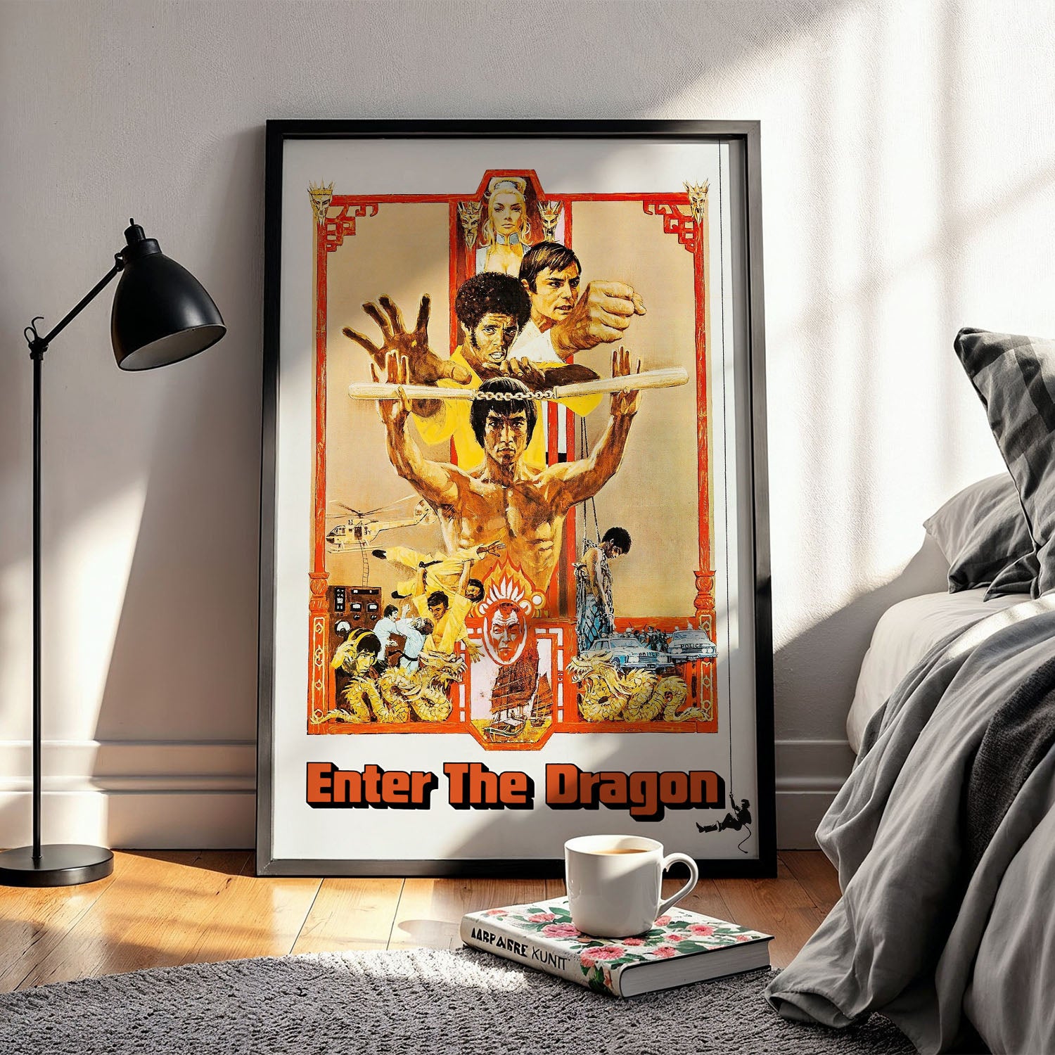 Flex Designs Poster Enter the Dragon Cartoon 11 x 17" Home Goods - Movie 1973 Movie Poster