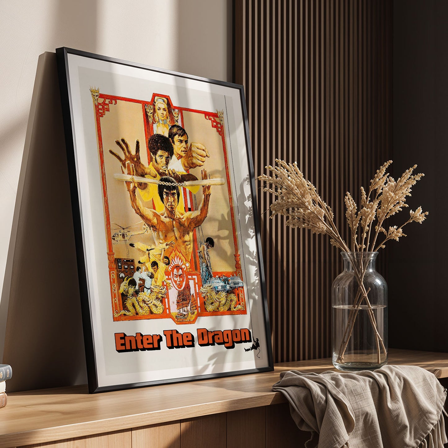 Flex Designs Poster Enter the Dragon Cartoon 11 x 17" Home Goods - Movie 1973 Movie Poster