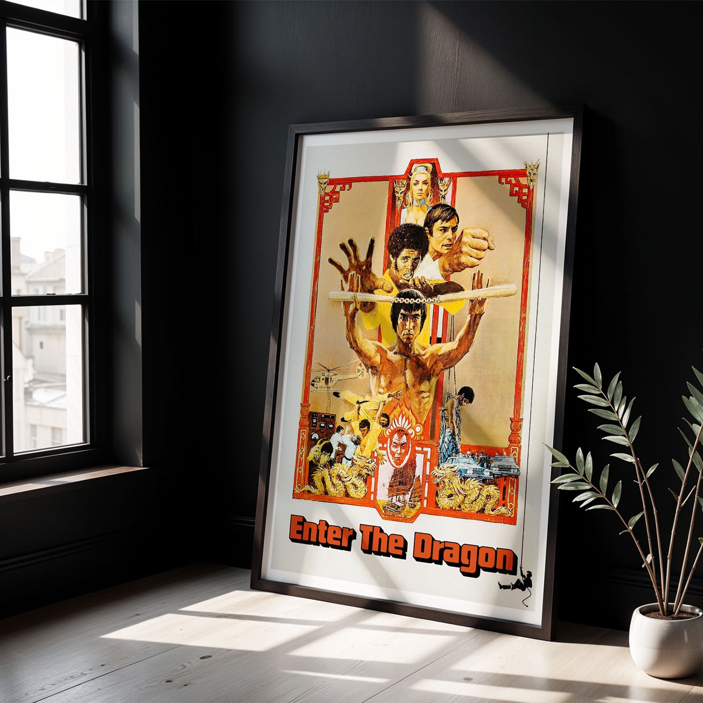 Flex Designs Poster Enter the Dragon Cartoon 5 x 7" Home Goods - Movie 1973 Movie Poster