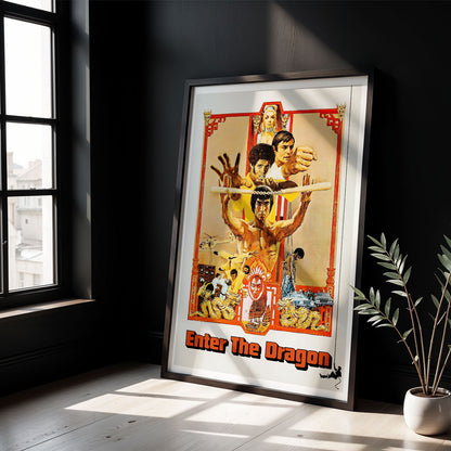 Flex Designs Poster Enter the Dragon Cartoon 5 x 7" Home Goods - Movie 1973 Movie Poster