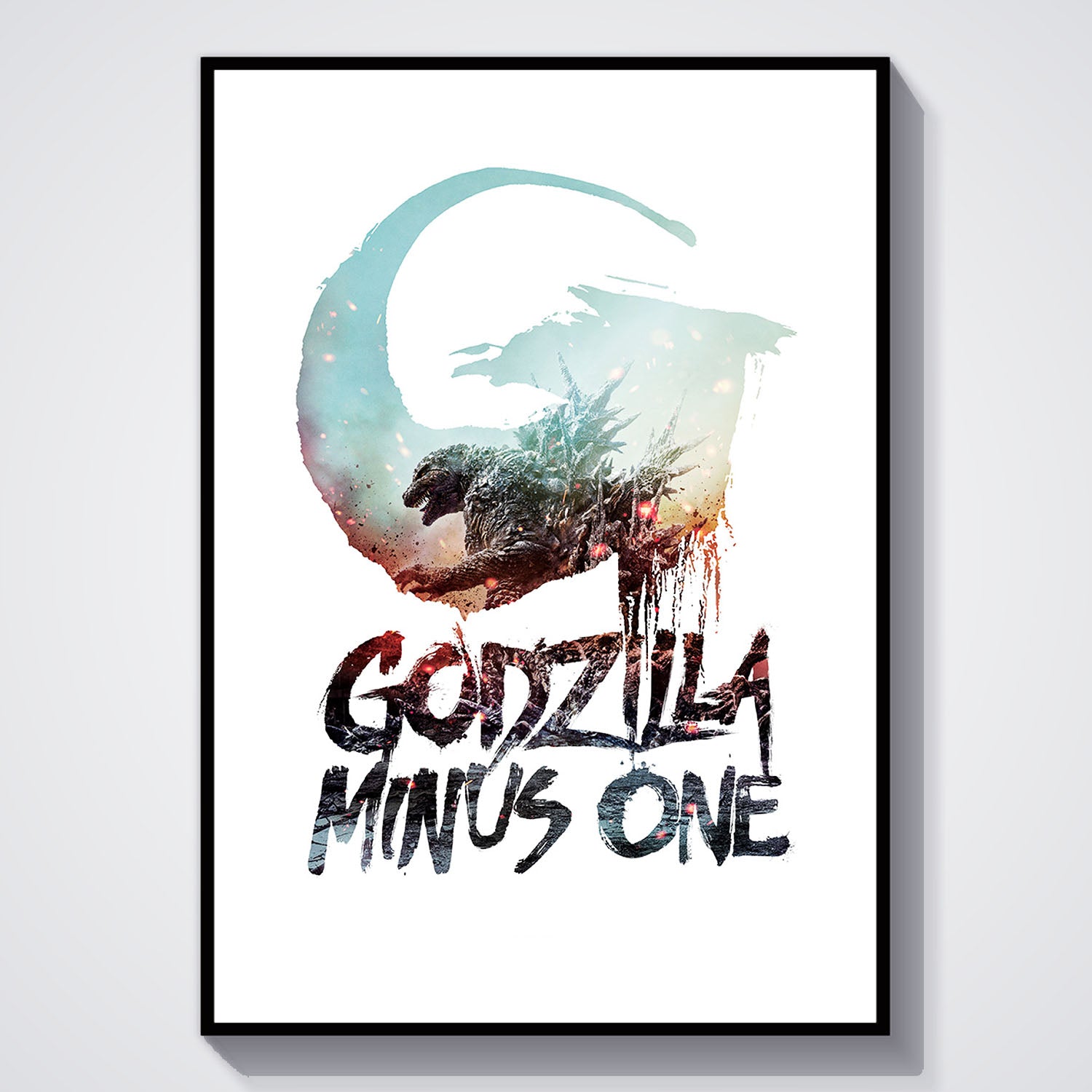 Flex Designs Poster Godzilla Minus One Simple 11 x 17" Home Goods - Movie 2023 Movie Poster