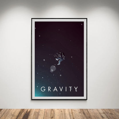 Flex Designs Poster Gravity Minimalist 5 x 7" Home Goods - Movie 2013 Movie Poster