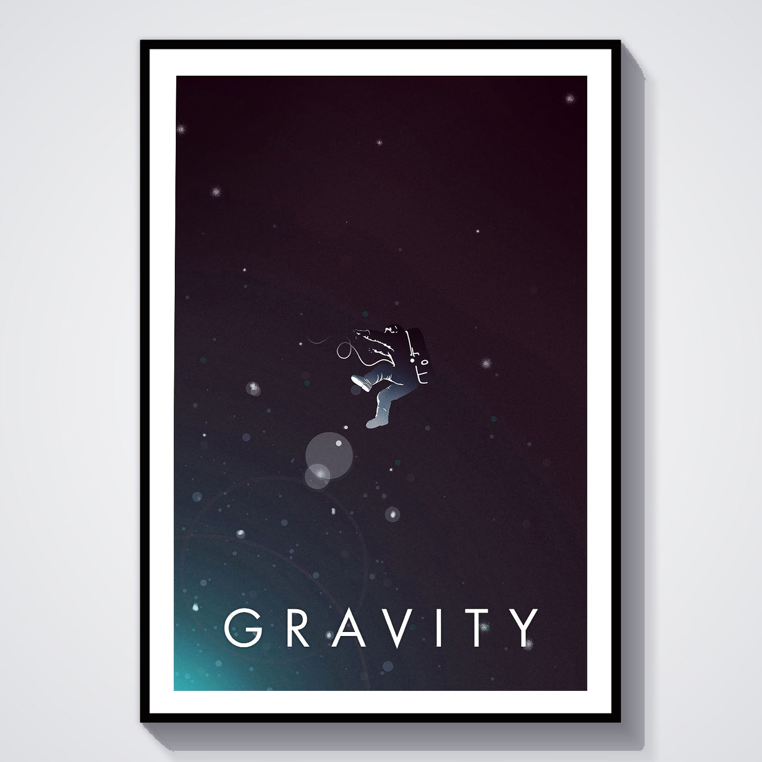 Flex Designs Poster Gravity Minimalist 5 x 7" Home Goods - Movie 2013 Movie Poster