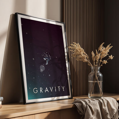 Flex Designs Poster Gravity Minimalist 11 x 17" Home Goods - Movie 2013 Movie Poster