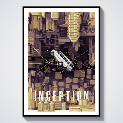 Flex Designs Poster Inception Simple 5 x 7" Home Goods - Movie 2010 Movie Poster