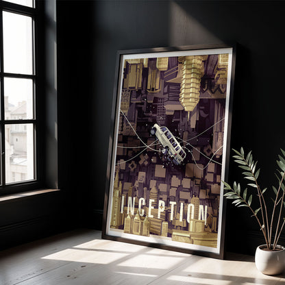 Flex Designs Poster Inception Simple 5 x 7" Home Goods - Movie 2010 Movie Poster