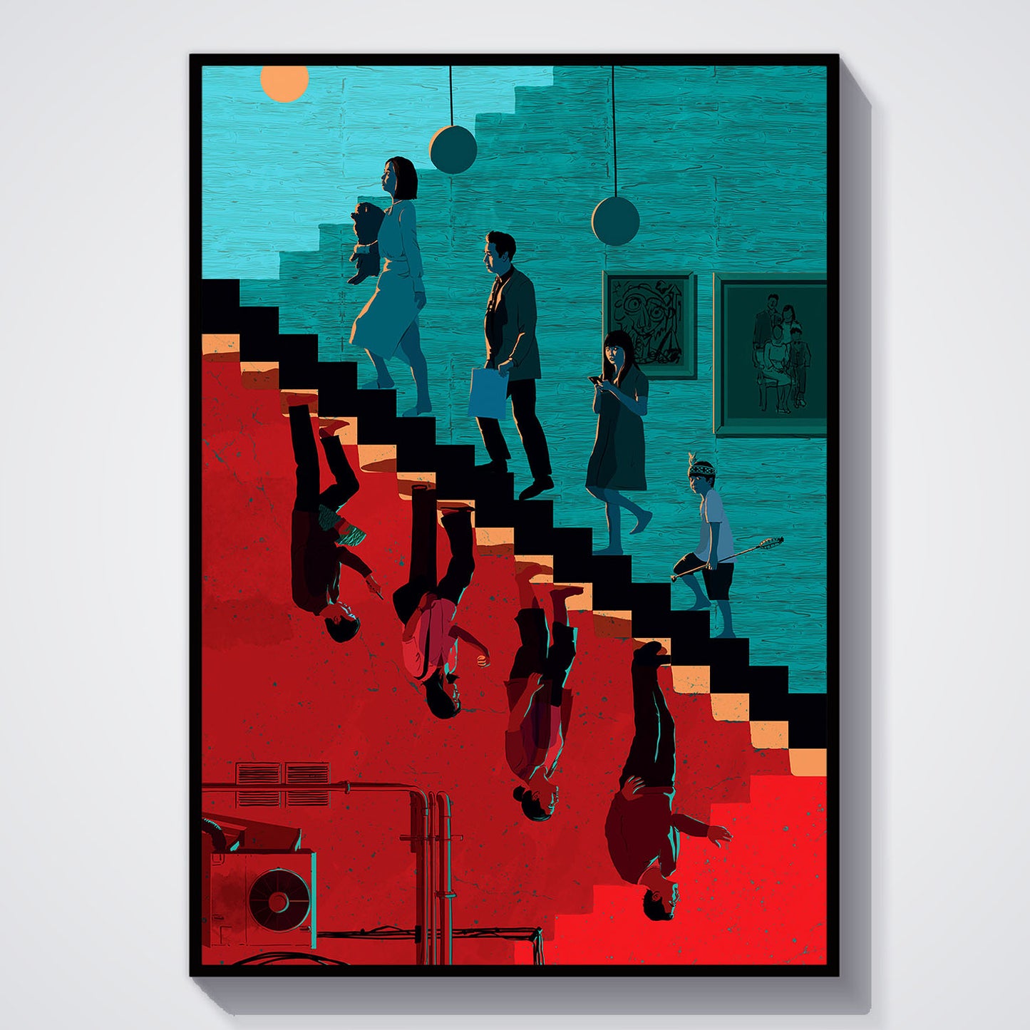 Flex Designs Poster Parasite Cartoon 11 x 17" Home Goods - Movie 2019 Movie Poster