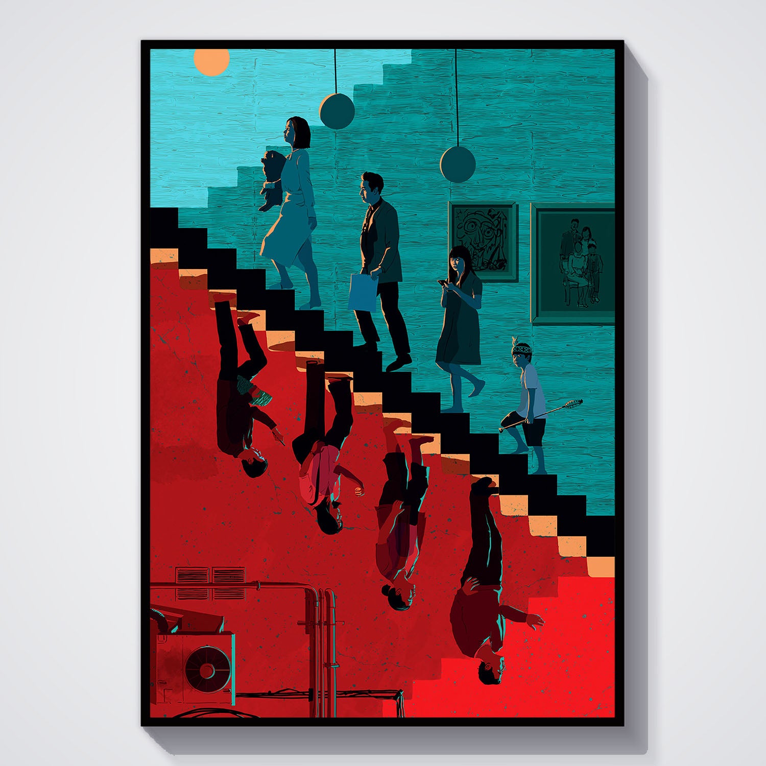 Flex Designs Poster Parasite Cartoon 11 x 17" Home Goods - Movie 2019 Movie Poster