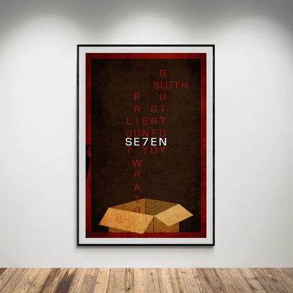Flex Designs Poster Se7en Minimalist 5 x 7" Home Goods - Movie 1995 Movie Poster