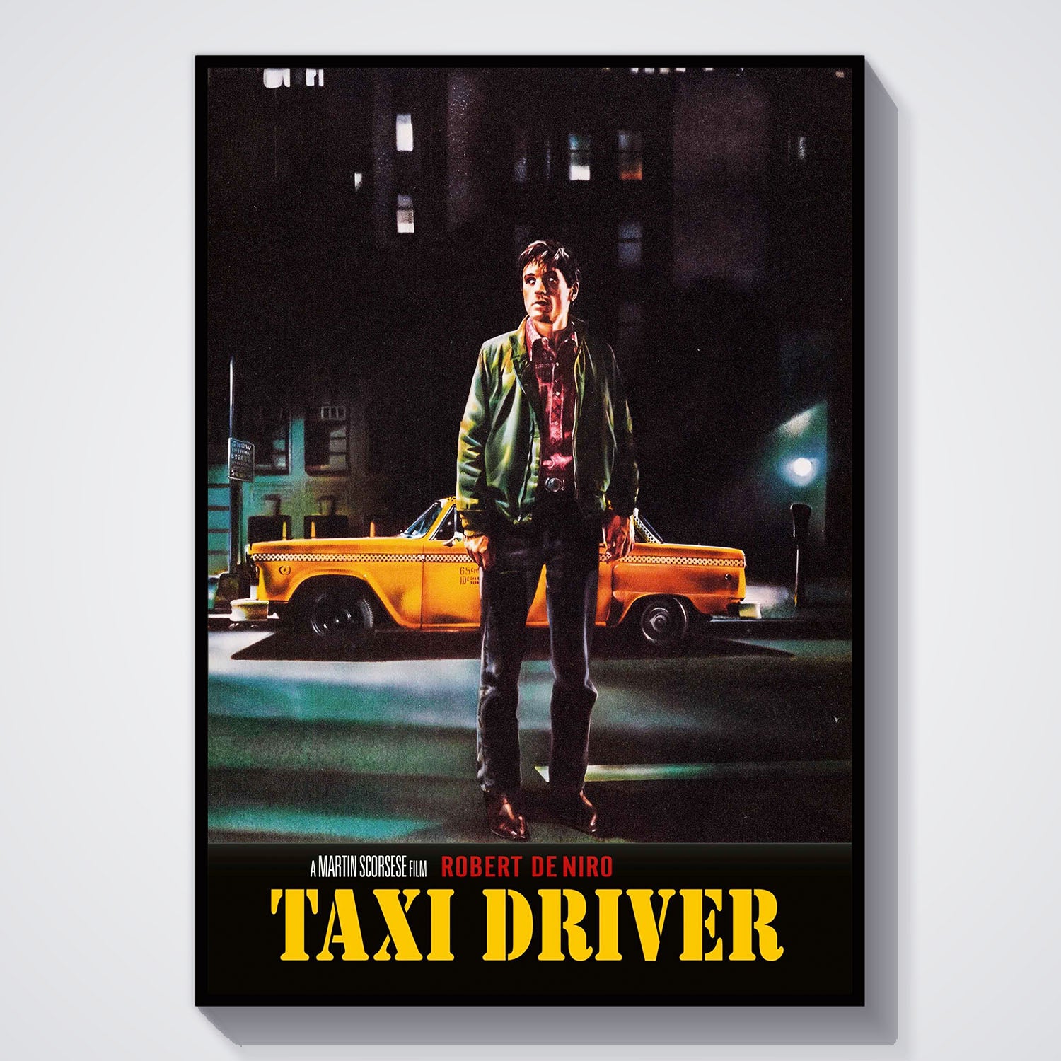 Flex Designs Poster Taxi Driver Cinematic 11 x 17" Home Goods - Movie 1976 Movie Poster
