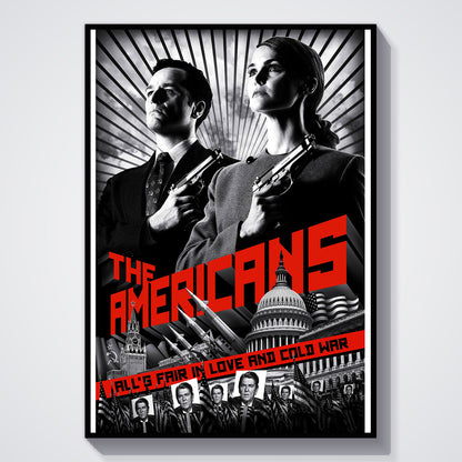 Flex Designs Poster The Americans Noir 11 x 17" Home Goods - TV show 2013 TV show Poster
