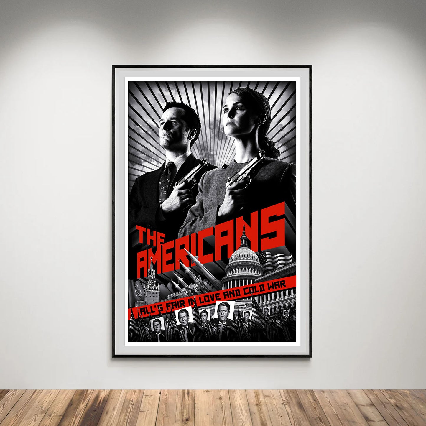 Flex Designs Poster The Americans Noir 5 x 7" Home Goods - TV show 2013 TV show Poster
