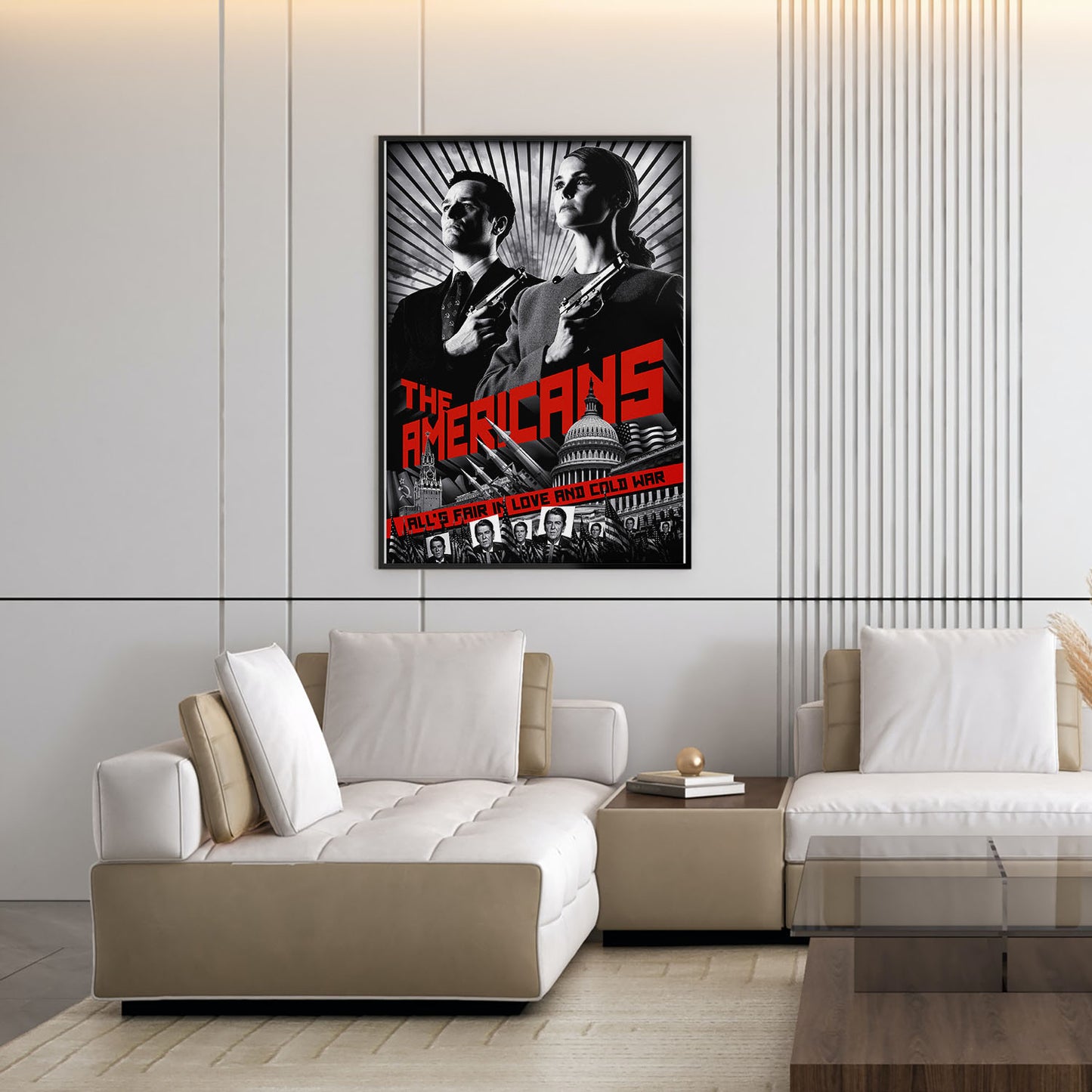 Flex Designs Poster The Americans Noir 11 x 17" Home Goods - TV show 2013 TV show Poster